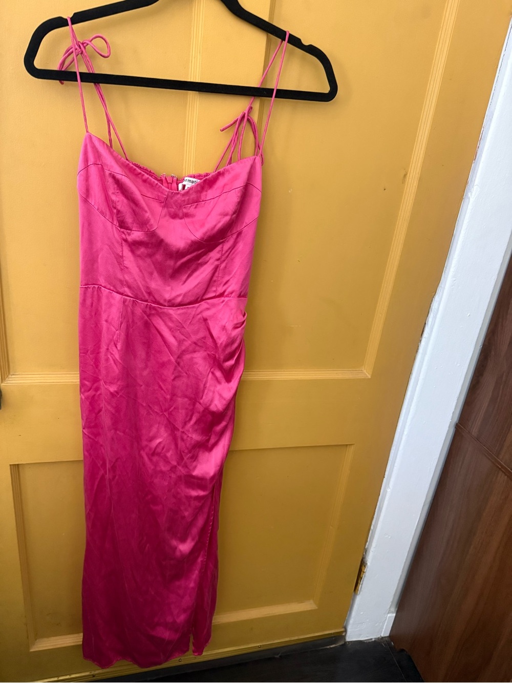 Reformation Fuchsia Slip Dress